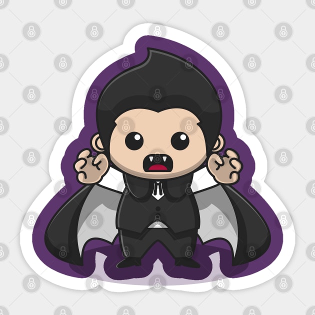 cute dracula Sticker by fflat hds